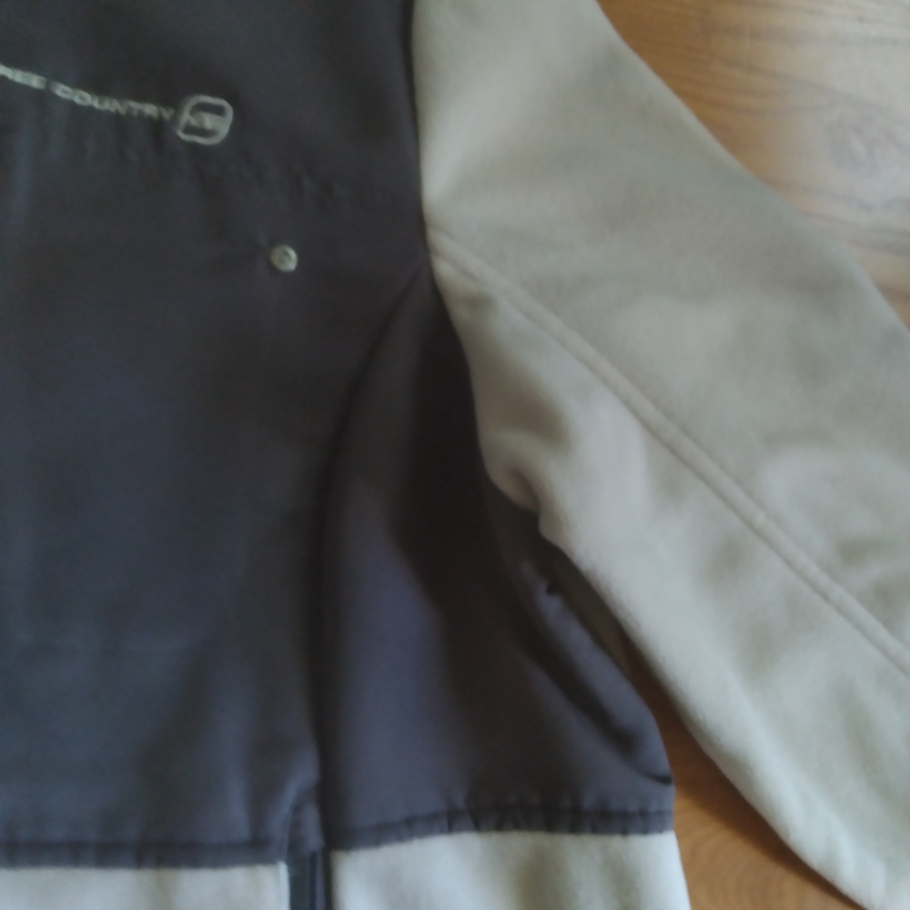 Free Country Men's Cream Gray Outdoors Fleece Soft Shell Gorpcore‎ Winter Jacket - Picture 10 of 12